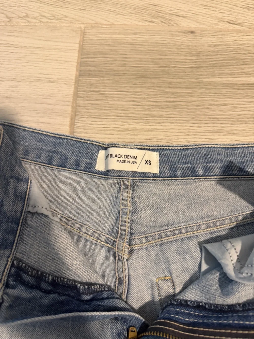 Just Black Denim Light Blue Distressed Denim Shorts